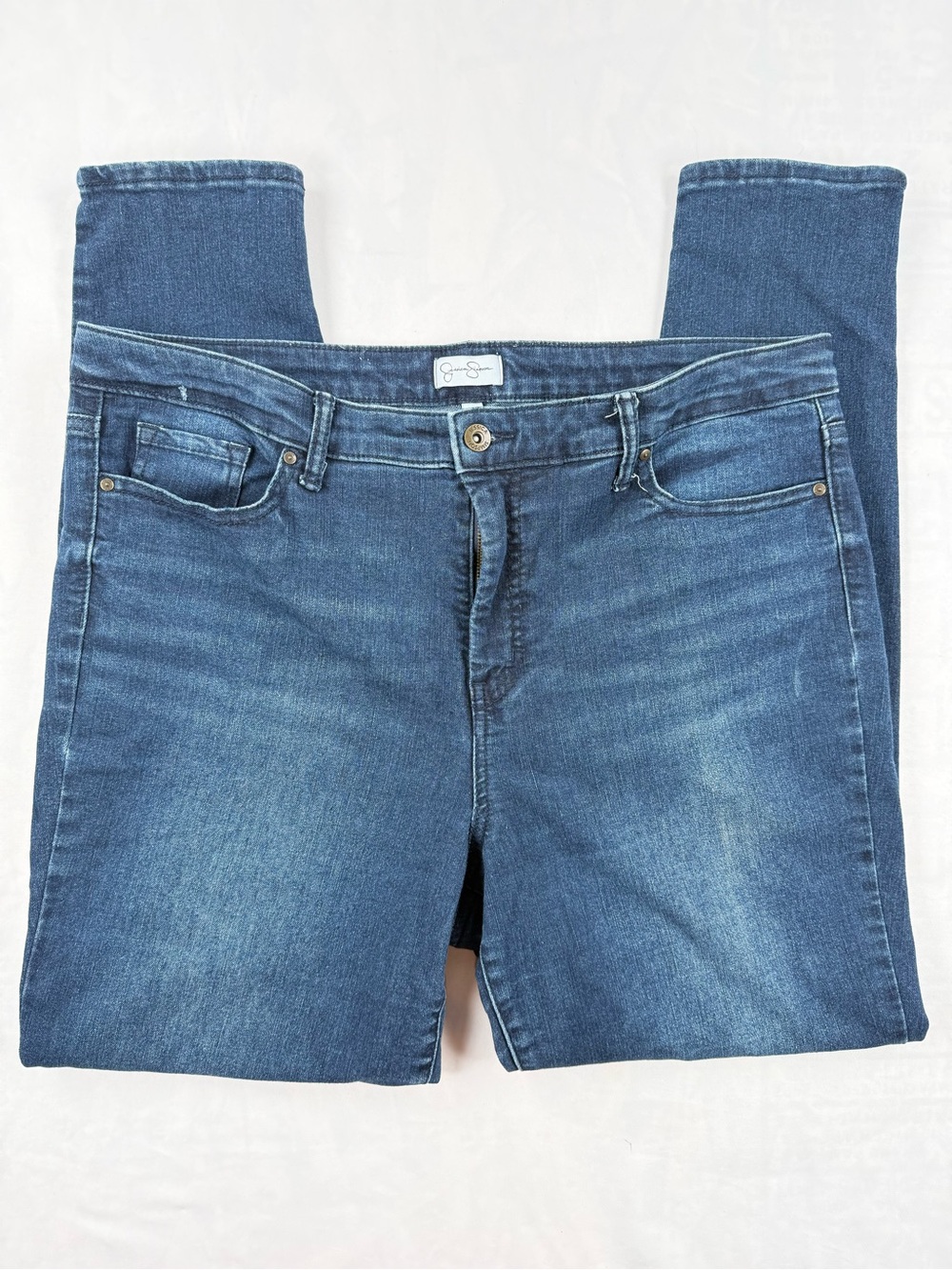 Jessica Simpson Women's Dark Blue Skinny Jeans- Size 16